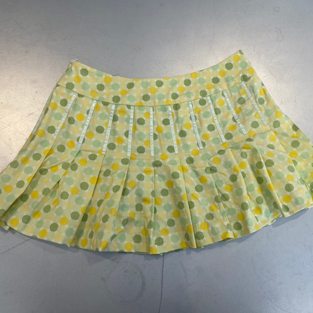 Pleated Polka Dot Skirt